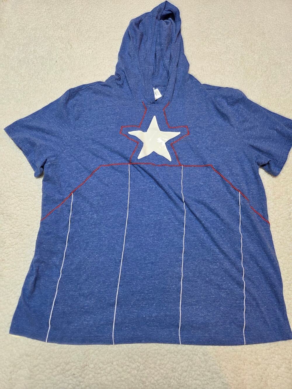 Marvel Blue Hooded Tee with White Star